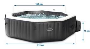 Intex, ogrodowe SPA, basen z hydromasażem, 211 x 71 cm, 6-osobowy