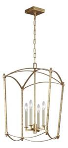 Lampa wisząca świeczki antyczne złoto Thayer 4xE14 40W Quintiesse