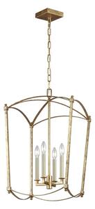 Lampa wisząca świeczki antyczne złoto Thayer 4xE14 40W Quintiesse