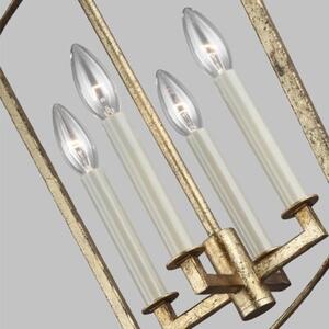 Lampa wisząca świeczki antyczne złoto Thayer 4xE14 40W Quintiesse