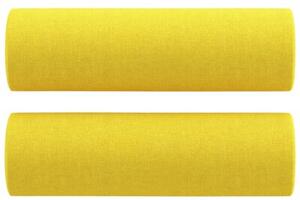 Sofa 2-osobowa z poduszkami, jasnoÅ¼Ã³Åta, 120 cm, tkanina