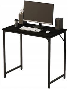 Biurko komputerowe – czarne, industrialne, nowoczesny styl loft, 80 cm