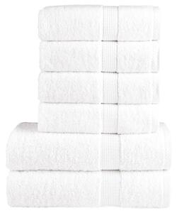 Zestaw 6-częściowy ręczników premium solund, biały, 600 g/cm²