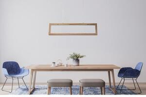 Lampa wisząca LED Globo MANDERA 24W czarny mat i MDF 3000K 80 cm regulowana wysokość