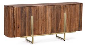 Komoda z litego drewna mango w kolorze złota/w naturalnym kolorze 160x75x40 cm Vilas – Bizzotto
