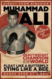 Plakat, Obraz Muhammad Ali - vintage, (61 x 91.5 cm)