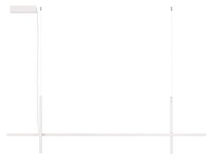Aluminiowa lampa wisząca LED w matowym białym kolorze z kloszem ze szkła akrylowego Looma – Nova Luce