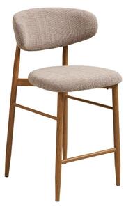 Beżowy/w naturalnym kolorze tapicerowany hoker (wysokość siedziska 65 cm) Levanto – House Nordic