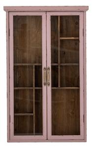 Szaroróżowa witryna z litego drewna jodłowego 50x80x14 cm Hazem – Bloomingville