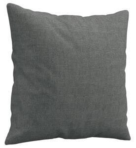 Sofa 2-osobowa z poduszkami, ciemnoszara, 140 cm, tkanina