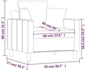 Fotel, brÄ zowy, 60 cm, obity aksamitem