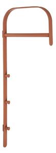 Koniakowy metalowy stojak na ubrania ścienny 30x80x3 cm Gresto – House Nordic