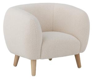 Biały fotel dziecięcy z materiału bouclé Cade – Bloomingville Mini
