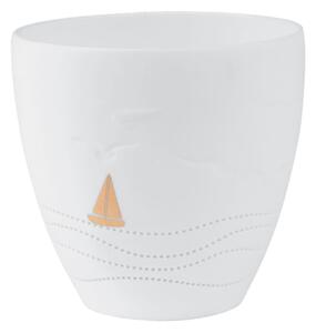 Biały porcelanowy świecznik LIGHT BOAT