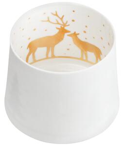 Räder Biały porcelanowy świecznik HIRSCH