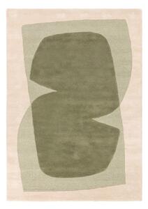 Zielony/beżowy wełniany dywan tkany ręcznie 160x230 cm Kinney – MADE