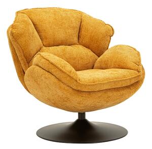 Musztardowy obrotowy fotel Retro Style – Mauro Ferretti