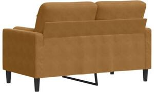 Sofa 2-osobowa z poduszkami, brÄ zowa, 120 cm, aksamit