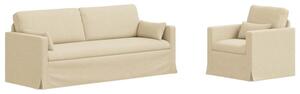 Nowoczesny moduÅowy zestaw sof kremowy z ergonomicznym designem