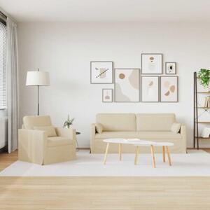 Nowoczesny moduÅowy zestaw sof kremowy z ergonomicznym designem