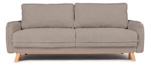 Szarobrązowa sztruksowa rozkładana/ze schowkiem sofa 218 cm Tori – Bonami Selection