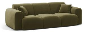 Aksamitna sofa w kolorze khaki 235 cm Molino – Micadoni