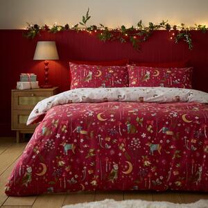 Czerwona pościel dwuosobowa 200x200 cm Christmas Enchanted Twilight – Catherine Lansfield