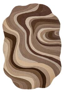 Brązowy/beżowy wełniany dywan tkany ręcznie 140x200 cm Envy Wool – Flair Rugs