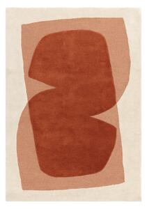 Pomarańczowy/beżowy wełniany dywan tkany ręcznie 120x170 cm Kinney – MADE