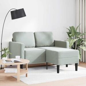 Sofa 2-osobowa z szezlongiem w ksztaÅcie litery l, jasnoszara