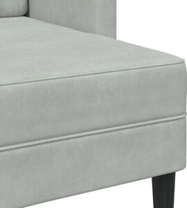 Sofa 2-osobowa z szezlongiem w ksztaÅcie litery l, jasnoszara