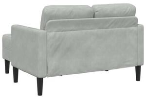 Sofa 2-osobowa z szezlongiem w ksztaÅcie litery l, jasnoszara