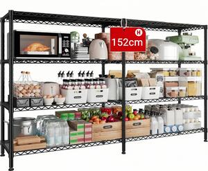 4-poziomowa standardowa półka obrotowa, półka do dużych obciążeń z regulacją wysokości, 152 (76+40,5) x 35,5 x 152 cm (dł. x szer. x wys.) cm, nośność co najmniej 544 kg