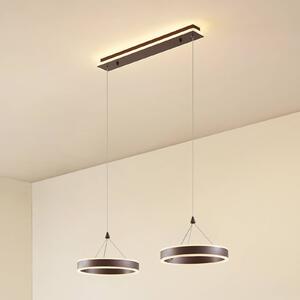 Lampa wisząca Kolo Lucande, możliwość ściemniania, brązowy / rdzawy, salon / jadalnia, tworzywo sztuczne, nowoczesny