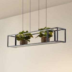 Lampa wisząca Estante Lucande, możliwość ściemniania, czarny, salon / jadalnia, metal, nowoczesny