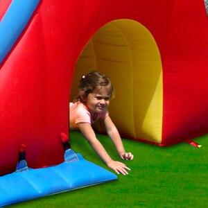 Dmuchany zamek Combo Slide z trampoliną, tunelem i podwójną zjeżdżalnią HappyHop