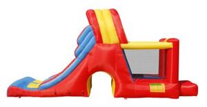 Dmuchany zamek Combo Slide z trampoliną, tunelem i podwójną zjeżdżalnią HappyHop