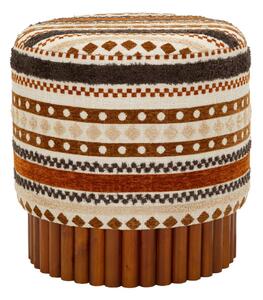 Brązowy/beżowy puf Ethnic – Mauro Ferretti