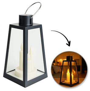 Lampion dekoracyjny LED z imitacją świec 11 x 22 cm - LAMP55