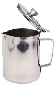 Stalowy kubek dzbanek mlecznik 600ML z pokrywką KAMILLE