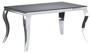 Stół do jadalni 90 x 150 cm kolor czarny i chrom FURNITEX ST18-FX