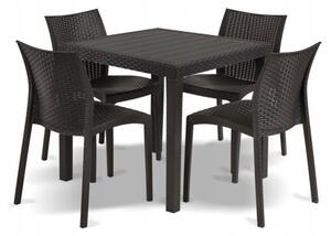 Meble ogrodowe MINI Madame stół King 79 cm 4 osobowy zestaw mebli Corciano