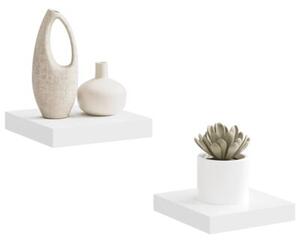 Półki ścienne, 2 szt., białe, 23 x 23,5 x 3,8 cm, mdf