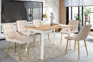 Stół do jadalni 90 x 90 cm kolor biały i dąb artisan FURNITEX ST14-FX