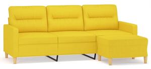 Sofa 3-osobowa z podnÃ³Å¼kiem, jasnoÅ¼Ã³Åty, 180 cm, tkaninÄ
