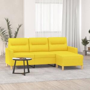 Sofa 3-osobowa z podnÃ³Å¼kiem, jasnoÅ¼Ã³Åty, 180 cm, tkaninÄ