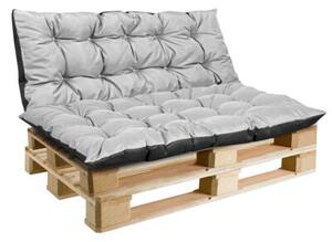 Zestaw poduszek ogrodowych na palety Aio Factory 120x80x40 cm jasnoszary 1szt