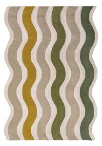 Zielony/w naturalnym kolorze wełniany dywan tkany ręcznie 140x200 cm Cascade Wool – Flair Rugs
