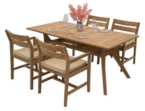 Zestaw teak ogrodowy WINSTON 1+4