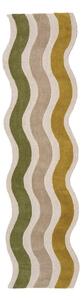 Zielony/w naturalnym kolorze wełniany chodnik tkany ręcznie 80x300 cm Cascade Wool – Flair Rugs